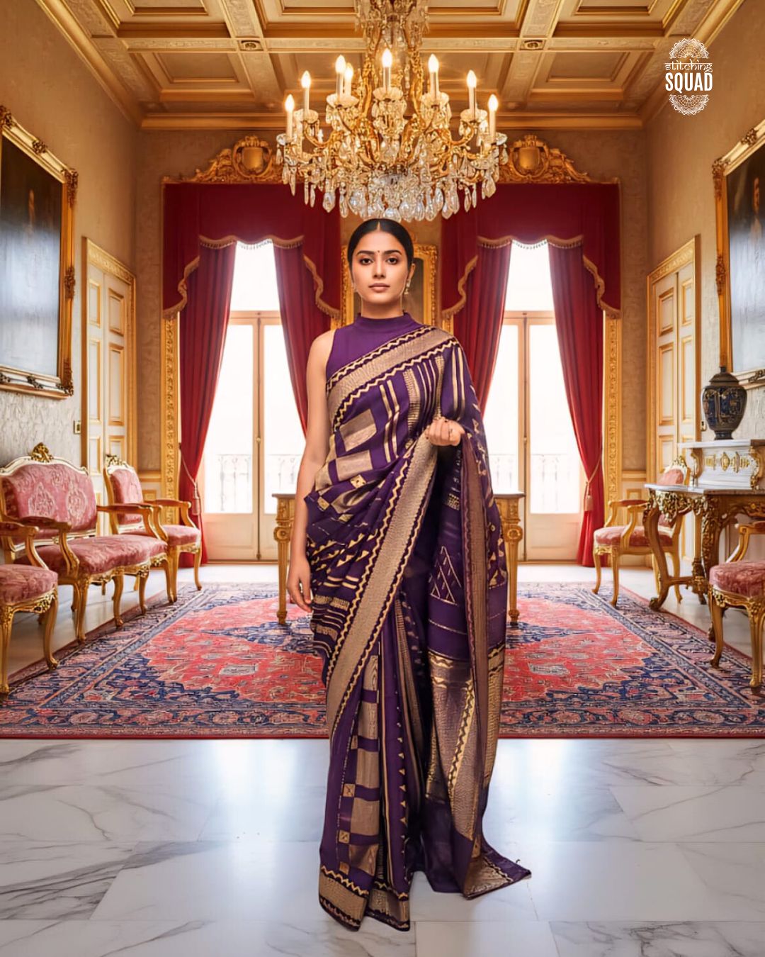 GAZZI BANARASI WOVEN INTO GOLDEN ZARI  PALLU