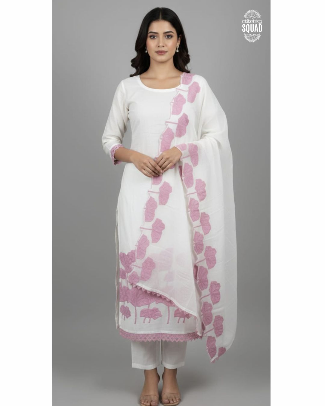 Unstitched Cotton Patch Work Suit Set