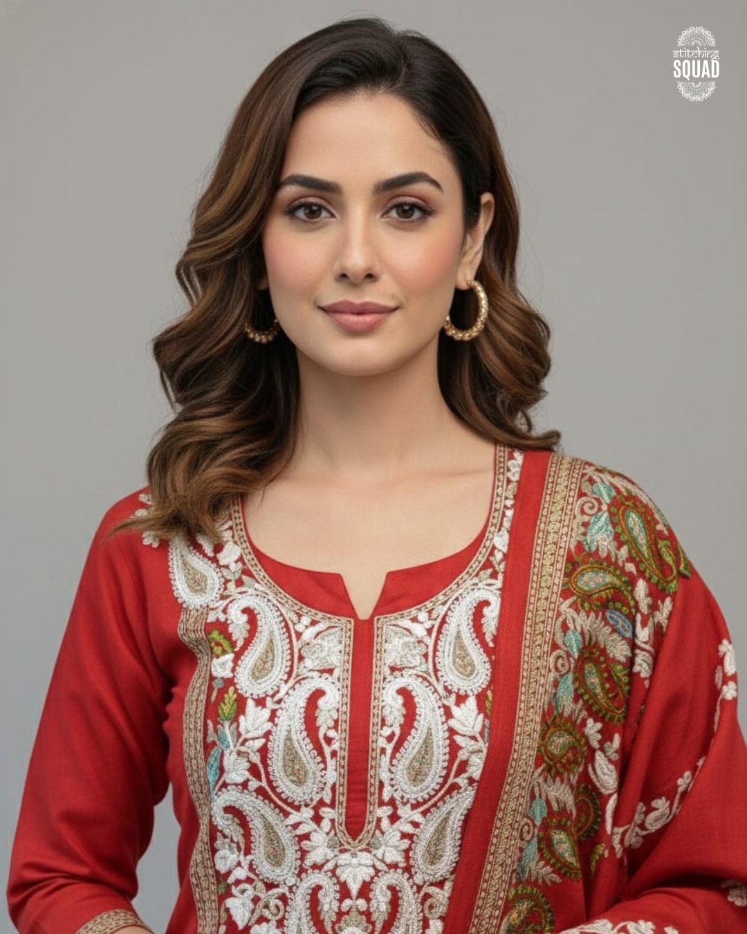 Embrace the timeless heritage of the valley with this exquisite Kashmiri Pashmina unstitch woolen suit Stay cozy without compromising on style.