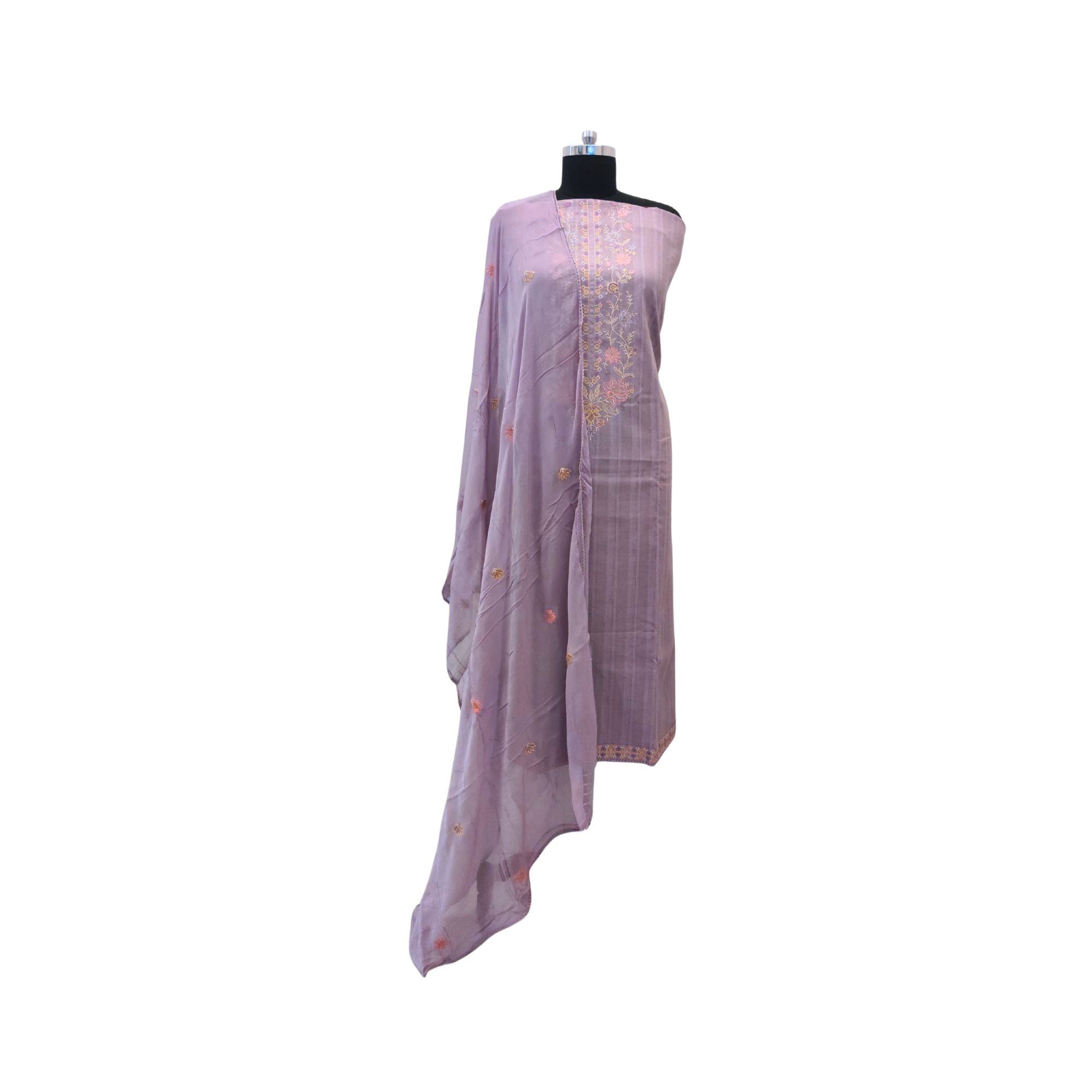 Stripes meet sophistication! Beautifully embroidered cotton suits for women for effortless style