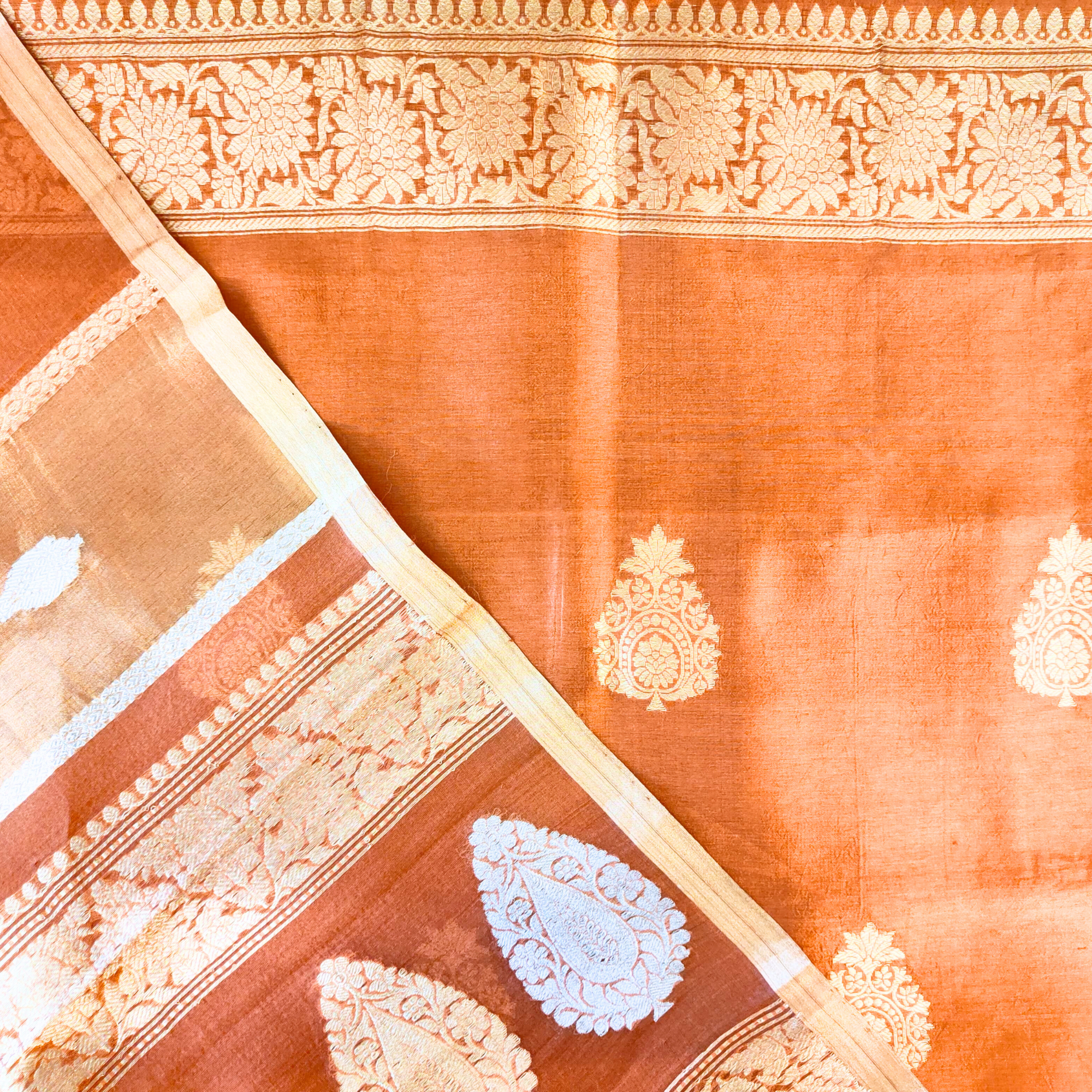 DUPION SILK SUIT WITH GOLDEN ZARI WORK