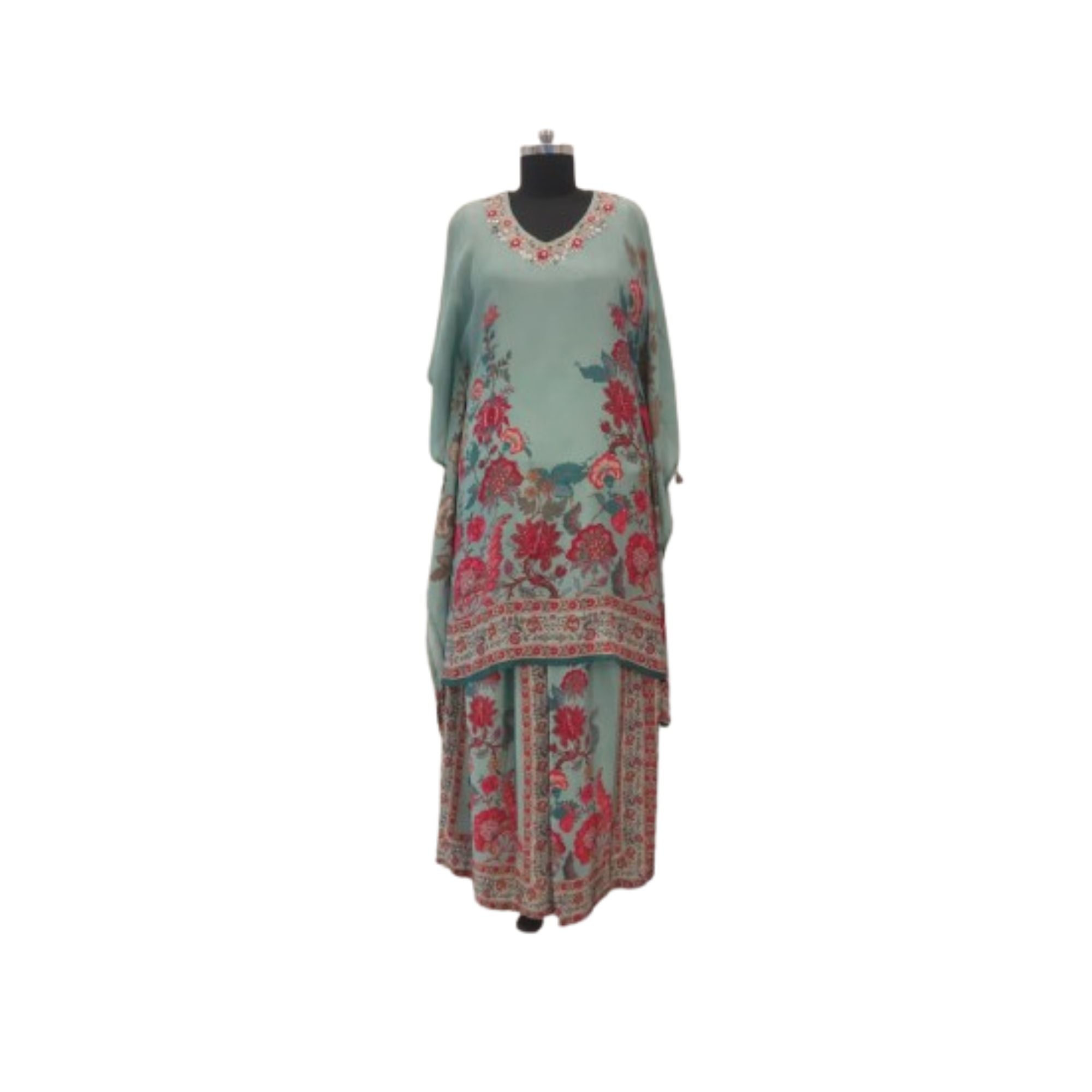 CRAPE KAFTAN  WITH PLAZZO