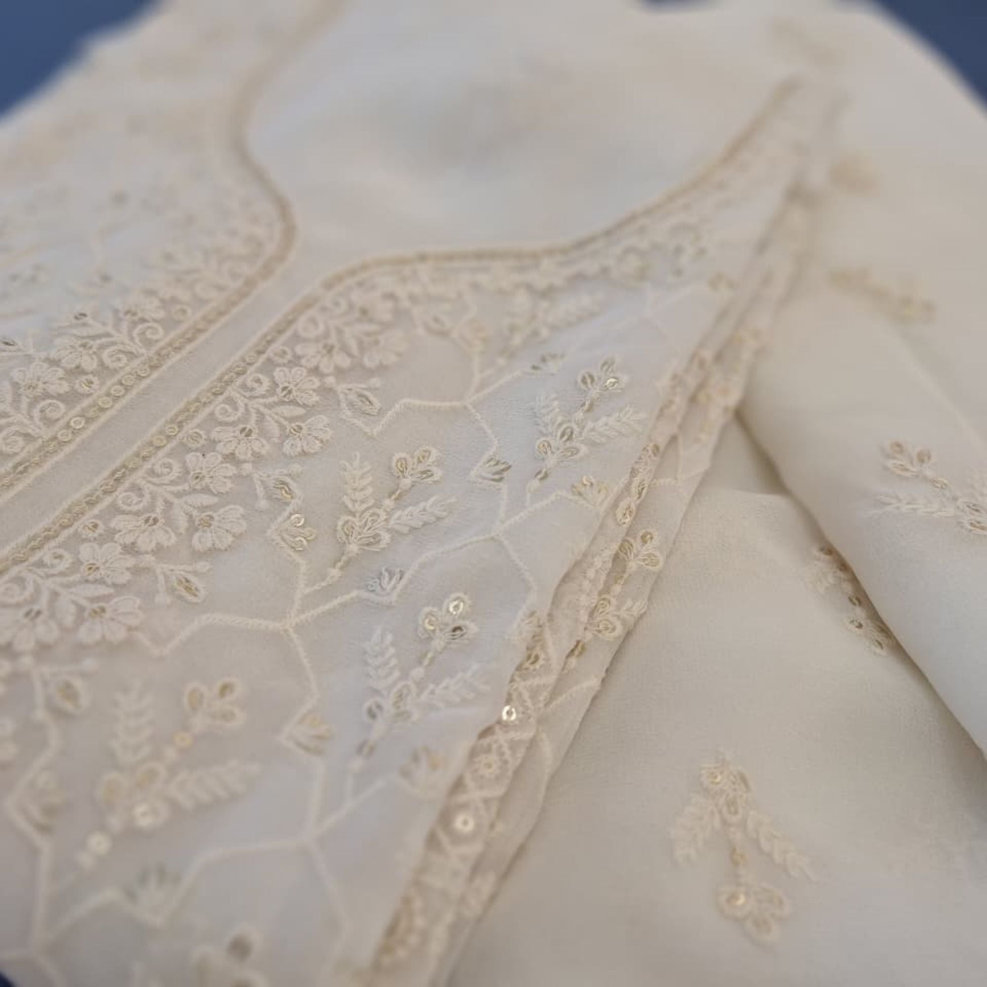 LUCKNOWI GEORGETTE UNSTITCH SUIT