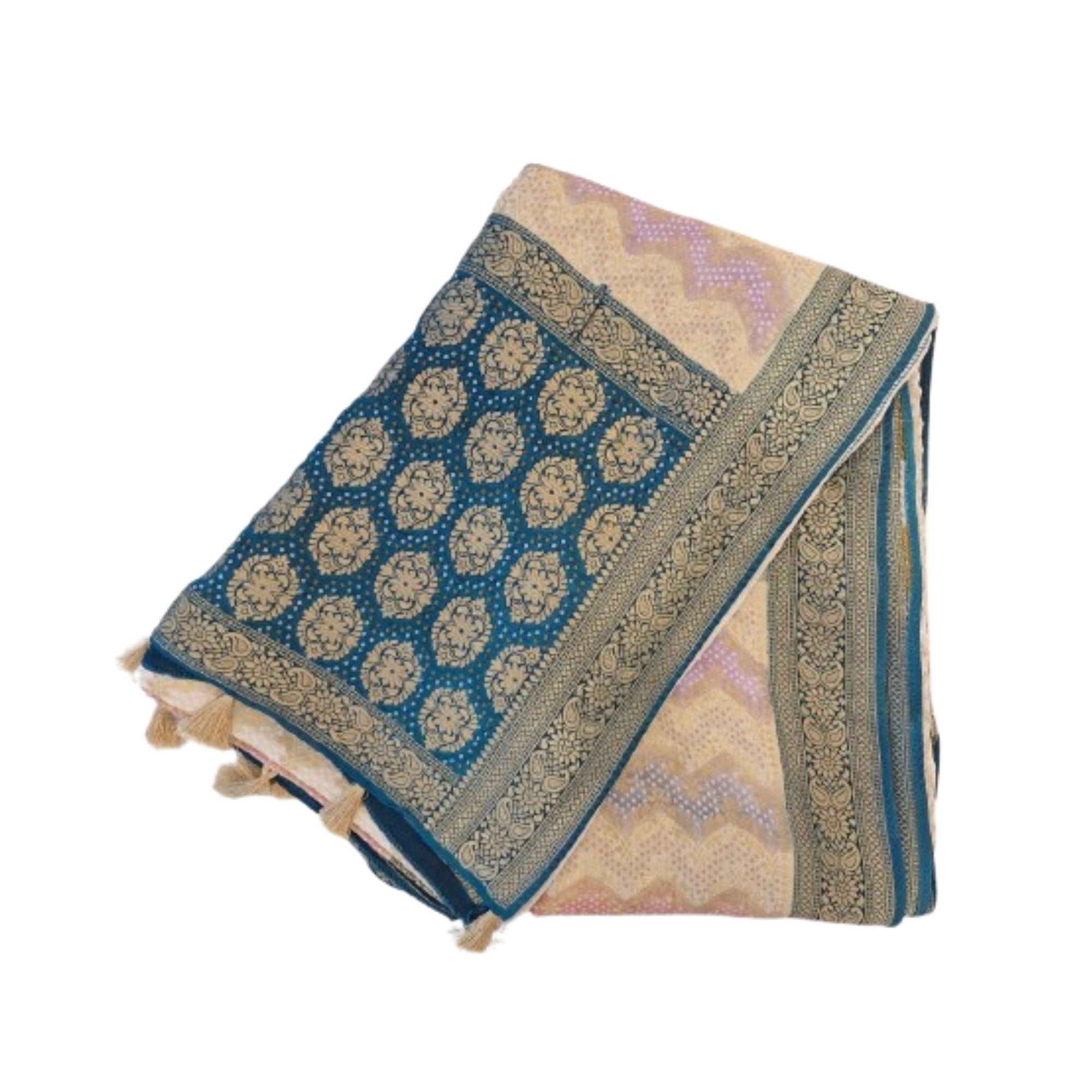 BANDHEJ BANARASI SAREE HIGHLIGHT WITH PESTAL COLORS