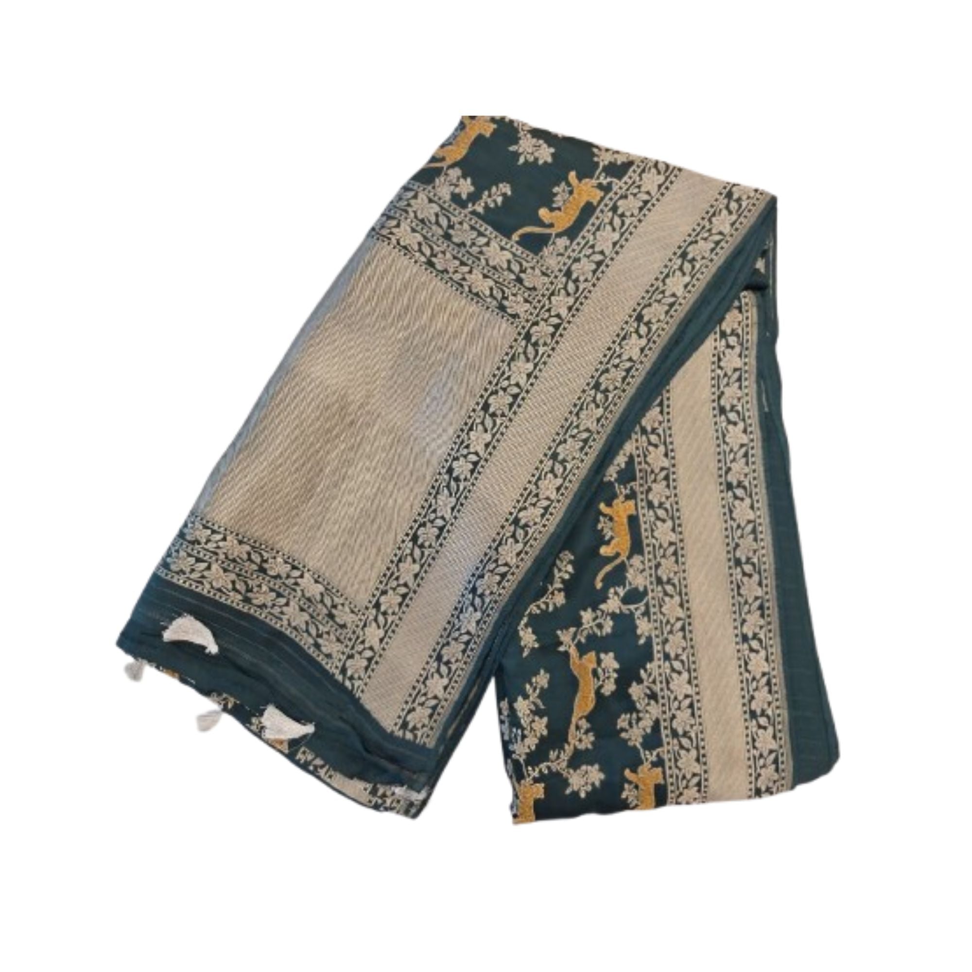 SILK SHIKARGA SAREE  WOWEN WITH ZARI