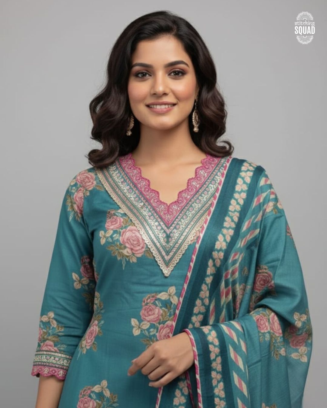 A classic unstitch straight-cut silhouette featuring a striking V-neckline.