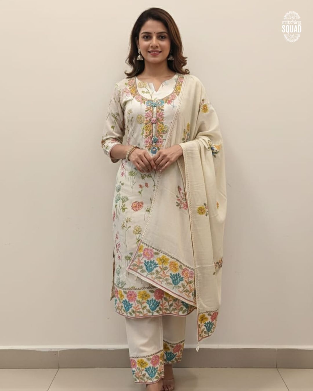 The Threaded Pastel Series: Soft Cotton Ensembles featuring Machine Thread-work