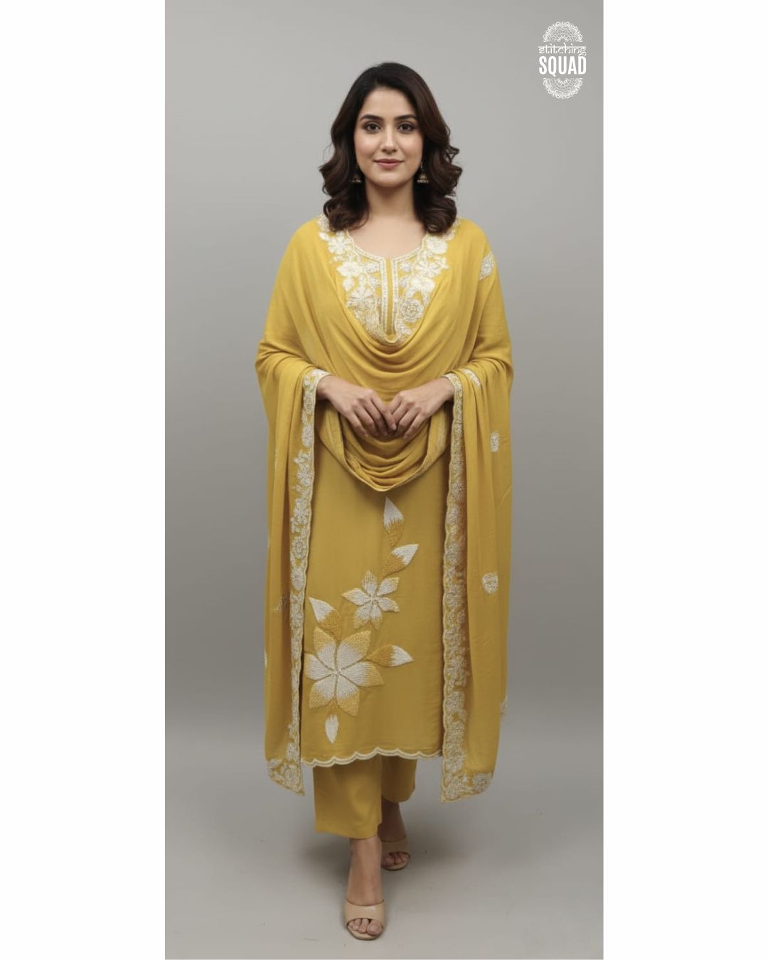 A LUXURIOUS TISSUE CREATION HIGHLIGHTED WITH PEARL & SEQUENCE EMBELLISHMENTS