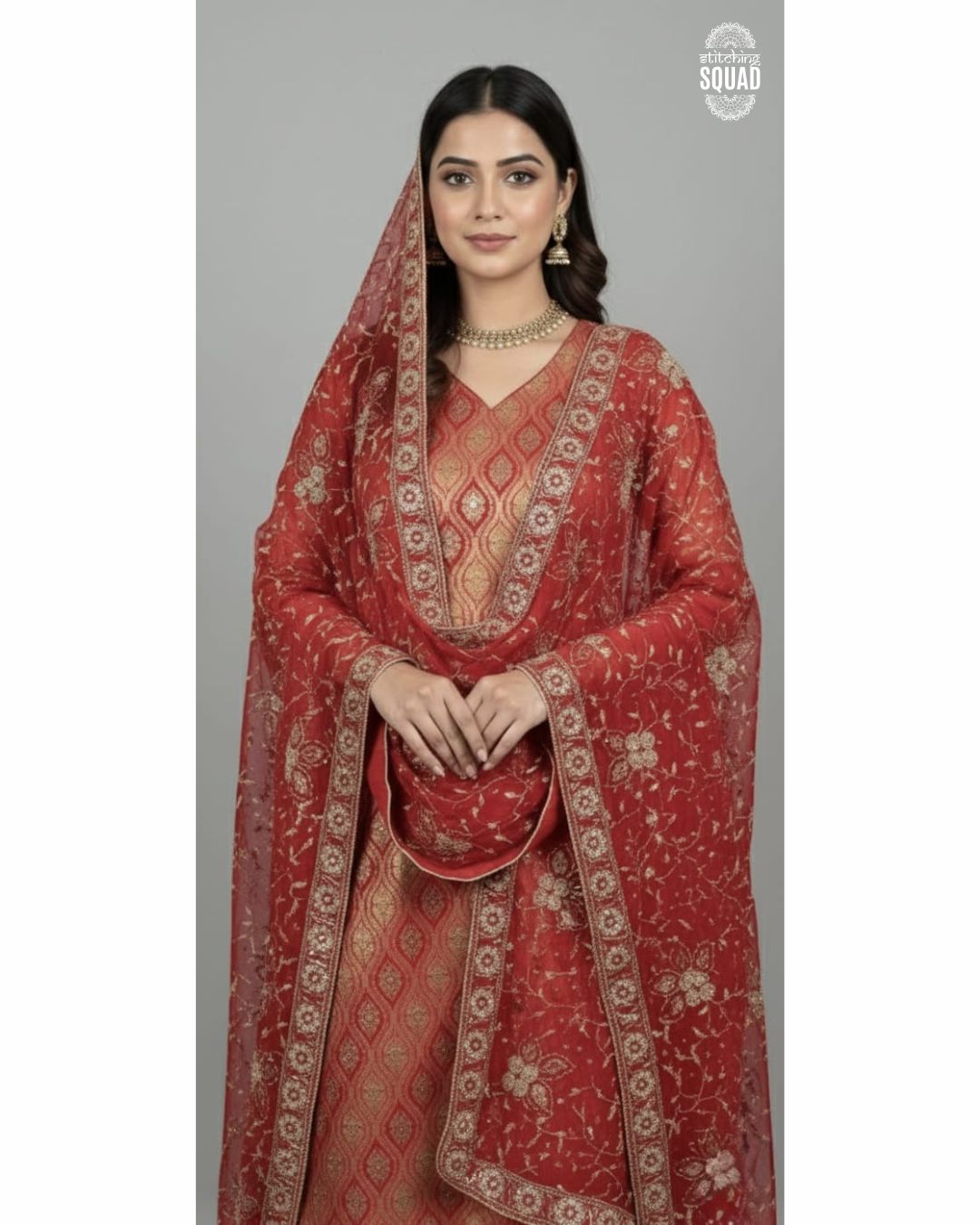 Royal Brocade Suit Set with Cutdana Embellishments