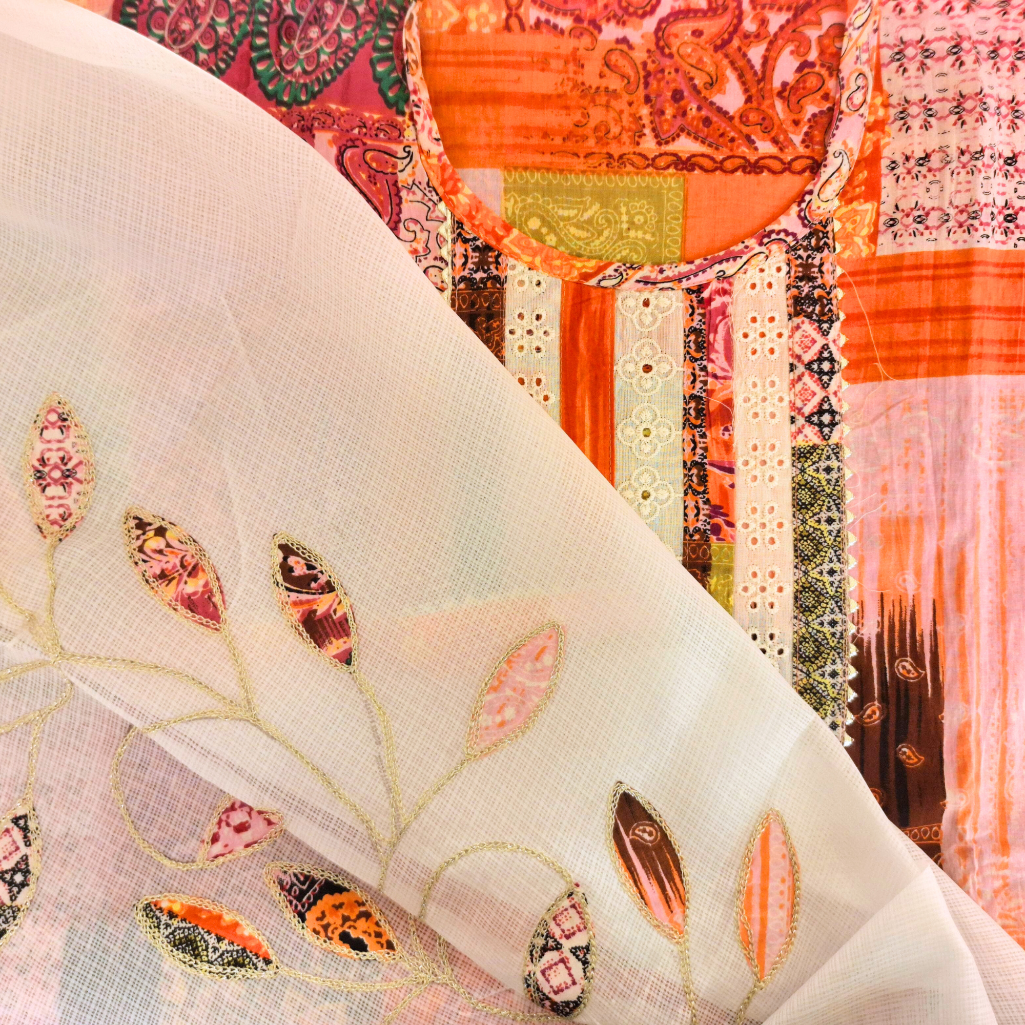 MULTI COLOUR UNSTITCHED SUIT