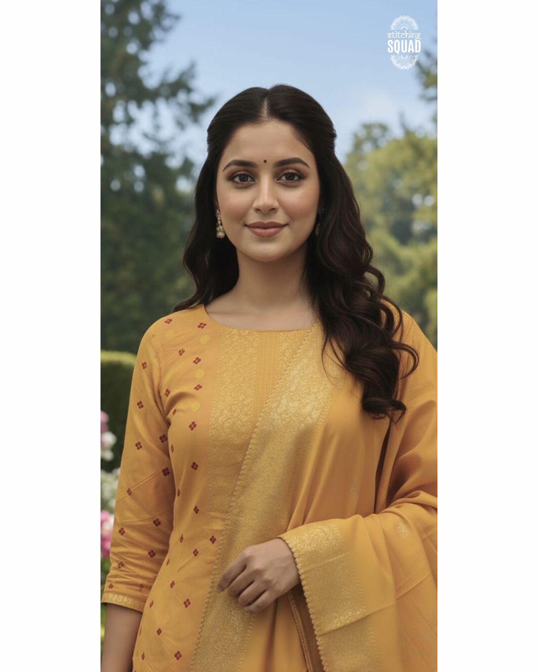 The Festive Knot: Bandhani & Zari Print Ensemble