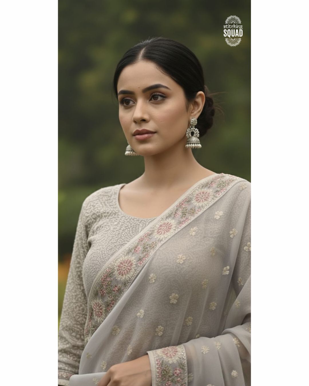 Premium Embroidered Organza Salwar Suit with Ornate Borders