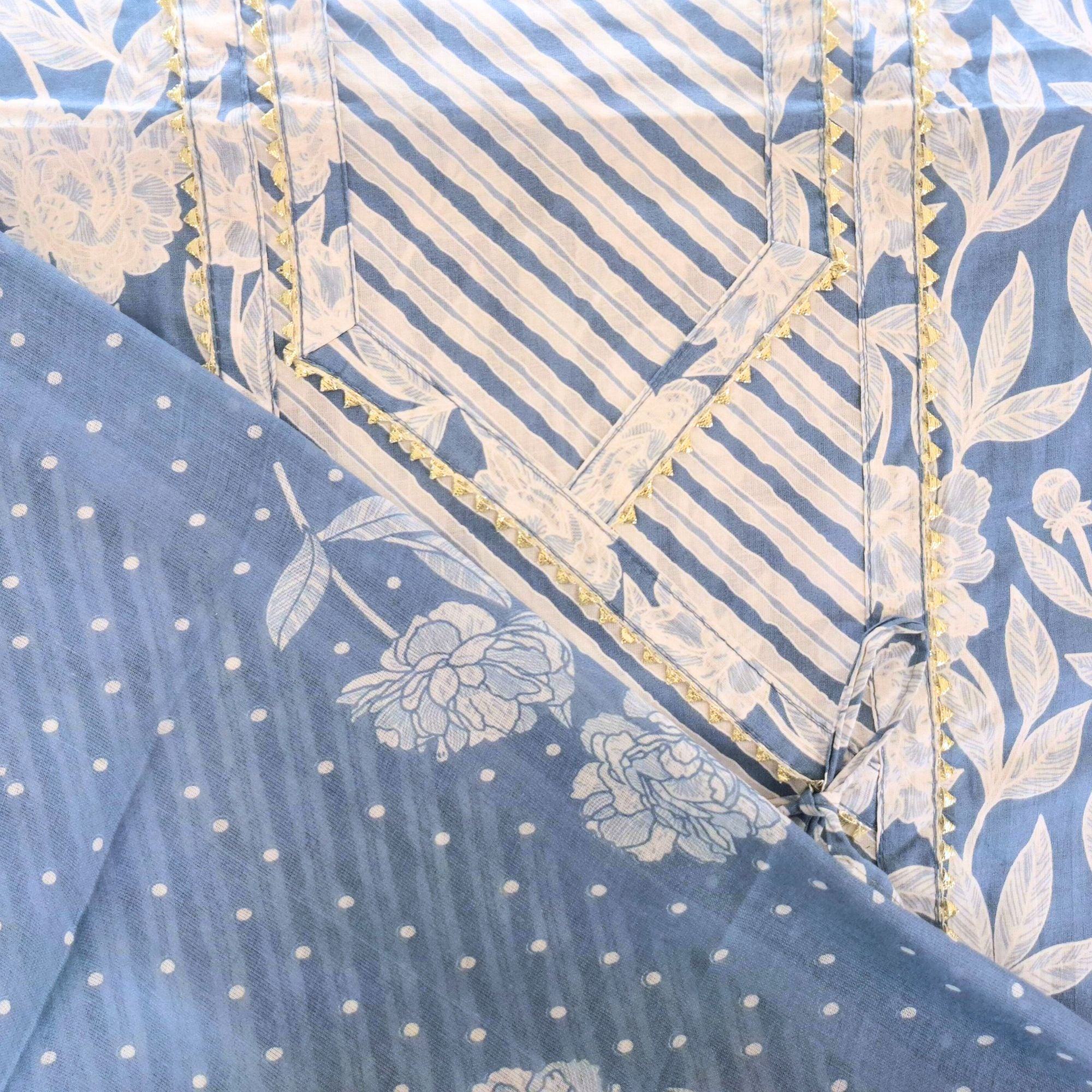 PRINTED COTTON UNSTITCH SUIT