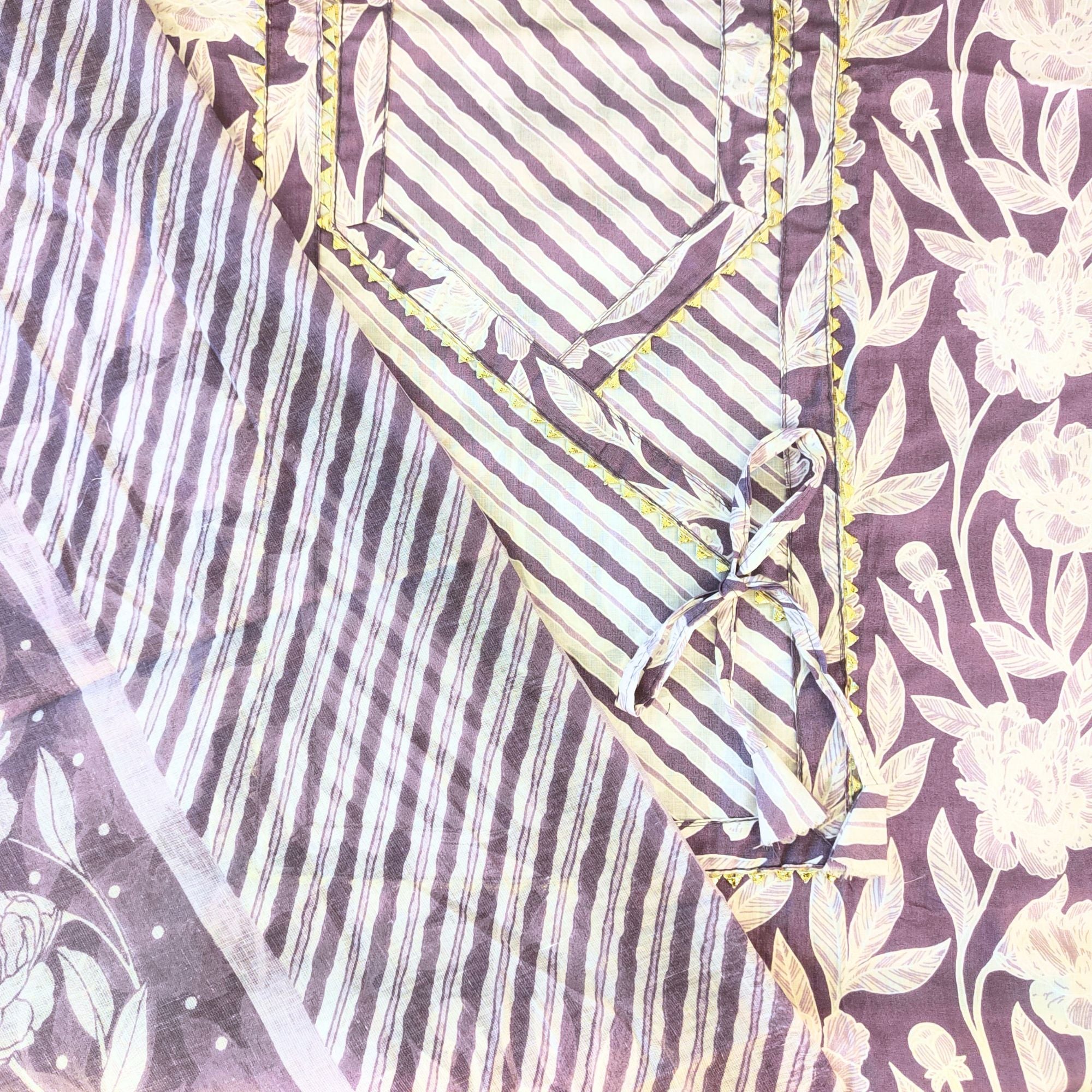 PRINTED COTTON UNSTITCH SUIT