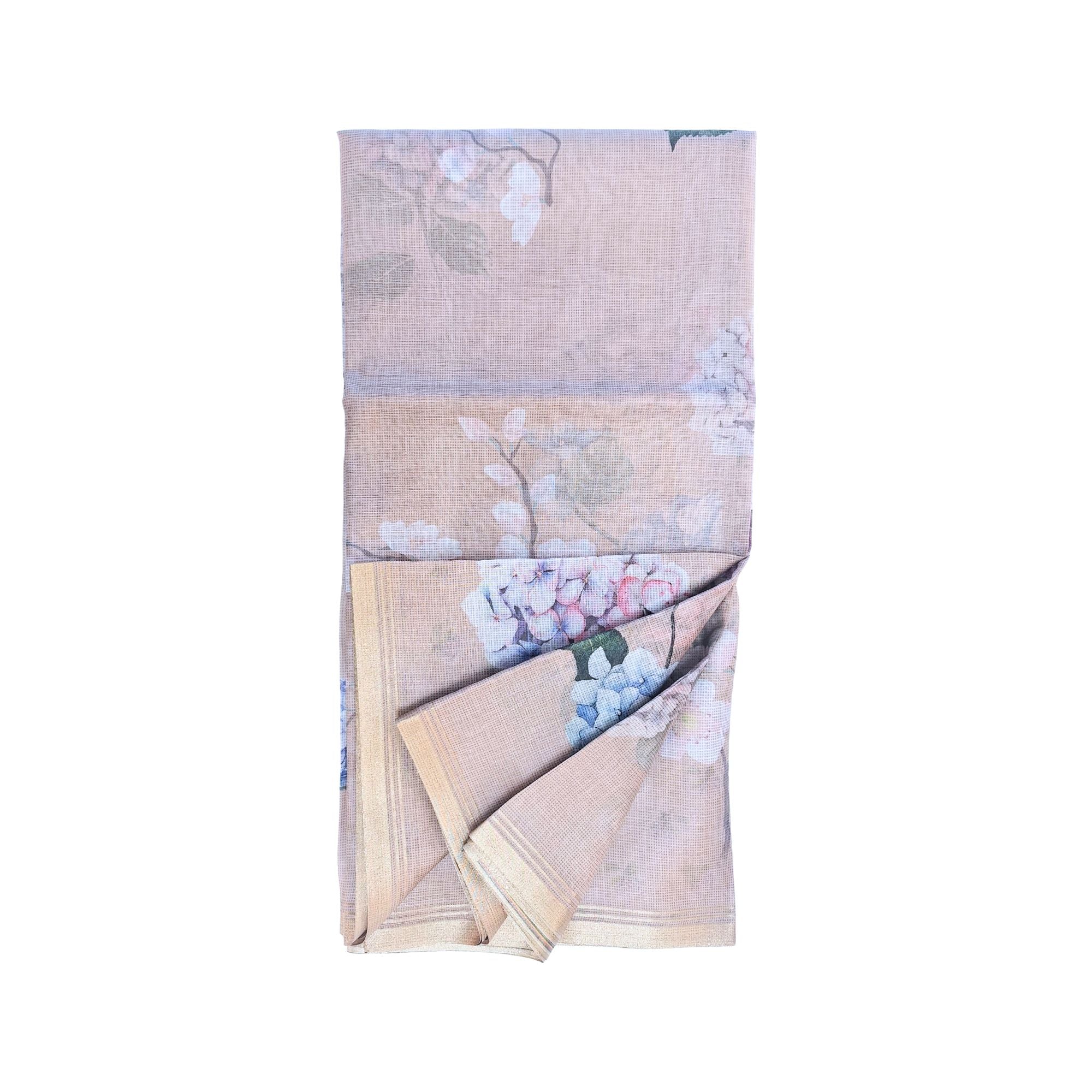 ORGANZA CHANDERI SAREE WITH DIGITAL PRINT