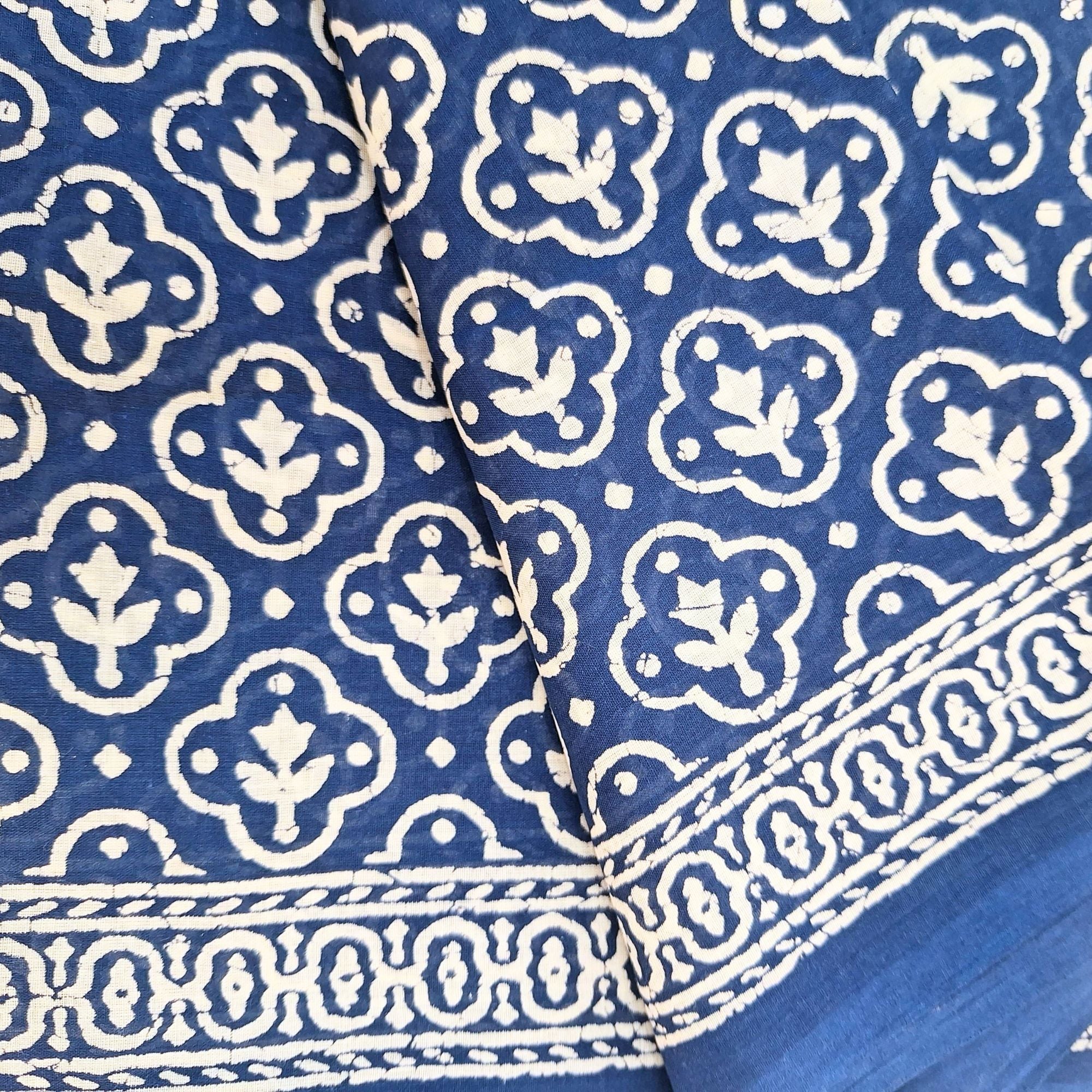 COTTON SAREE WITH HAND BLOCK PRINT