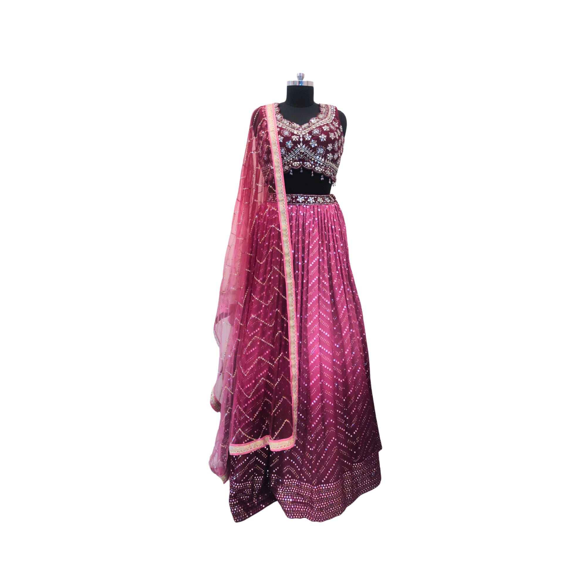 GEORGETTE LEHANGA WITH EMBROIDER BLOUSE