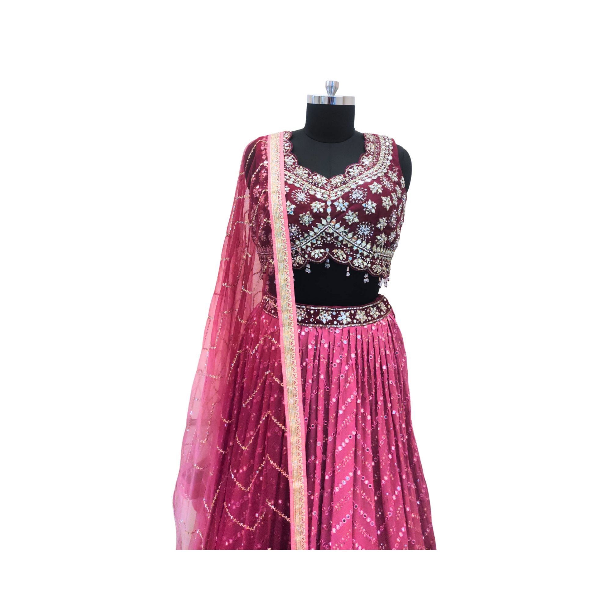 GEORGETTE LEHANGA WITH EMBROIDER BLOUSE