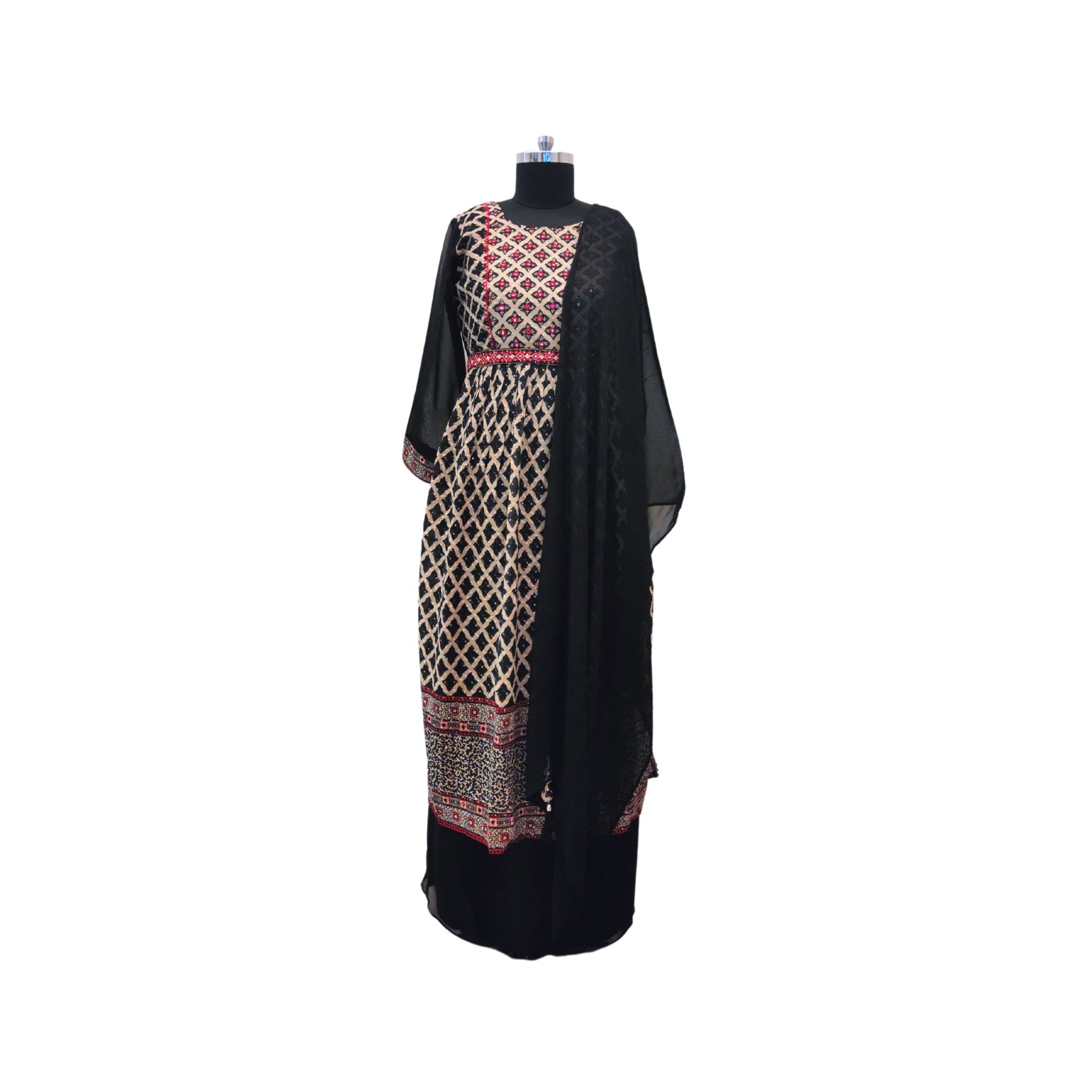 GEORGETTE KURTI WITH FLARED PANTS