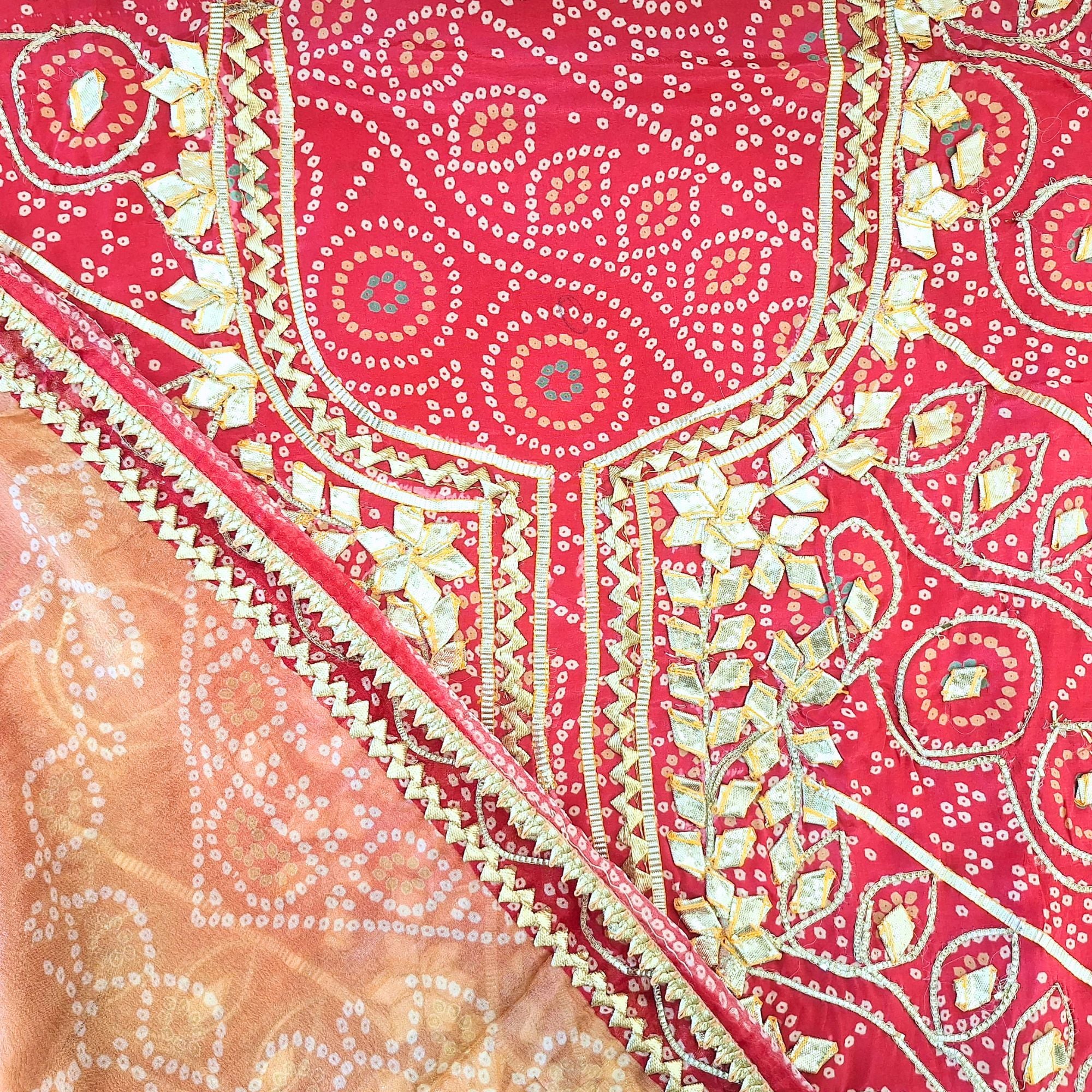 CRAPE SUIT WITH BANDHANI PRINT