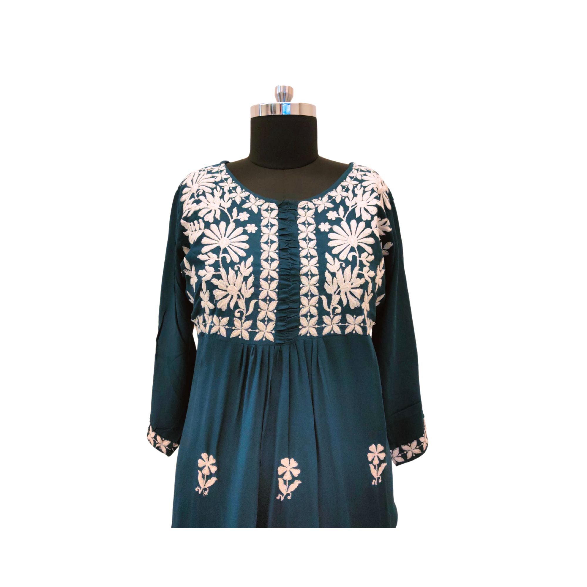COTTON KURTI WITH MACHINE EMBROIDERY