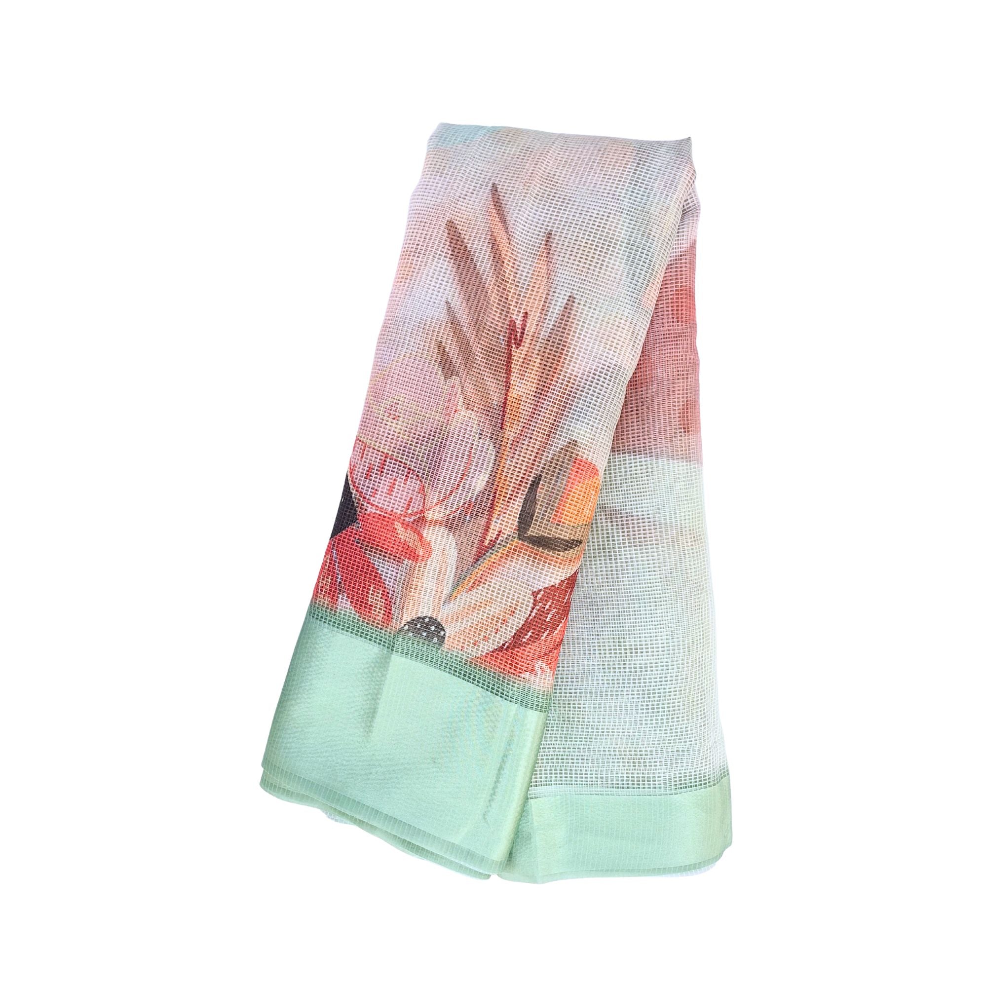 LIGHT PINK KOTA DORIYA SAREE