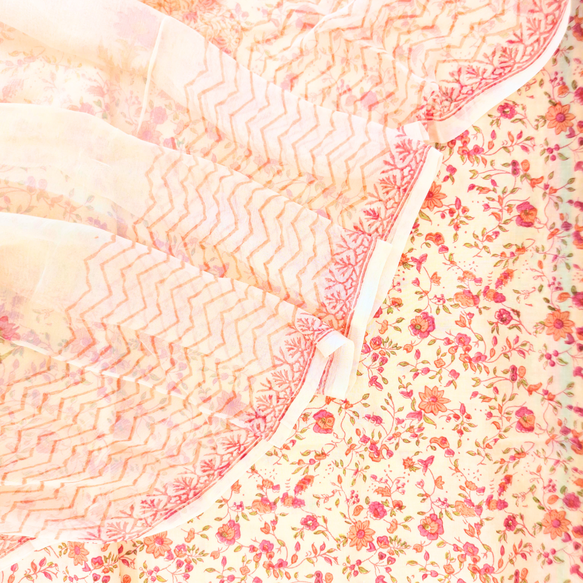 YELLOW MACHINE EMBROIDER UNSTITCHED COTTON SUIT