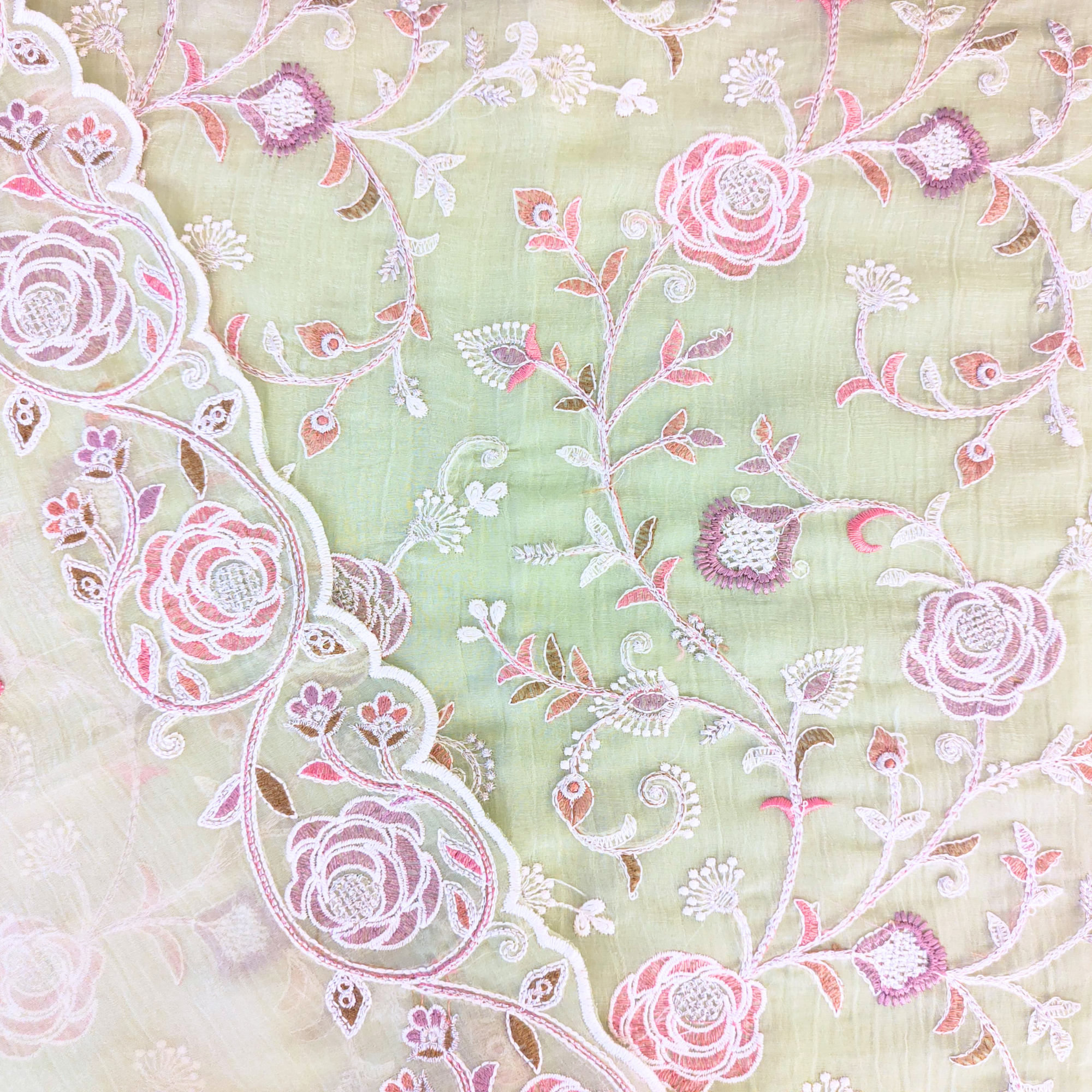 CHIFFON GEORGETTE SUIT WITH FLORAL MACHINE EMBROIDERY