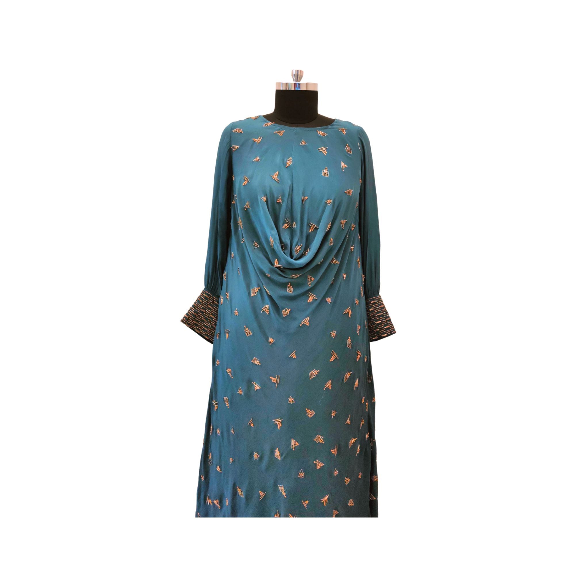 CREPE COWL NECK SET WITH INNER