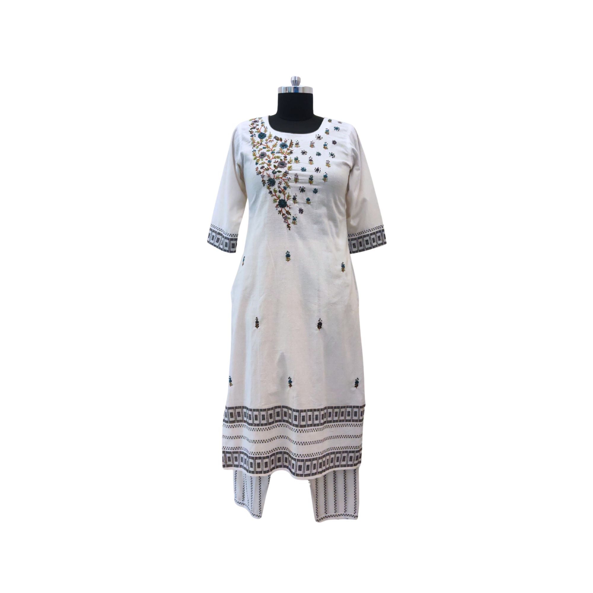 COTTON CO-ORD SET HIGHLIGHT WITH THREAD EMBROIDERY