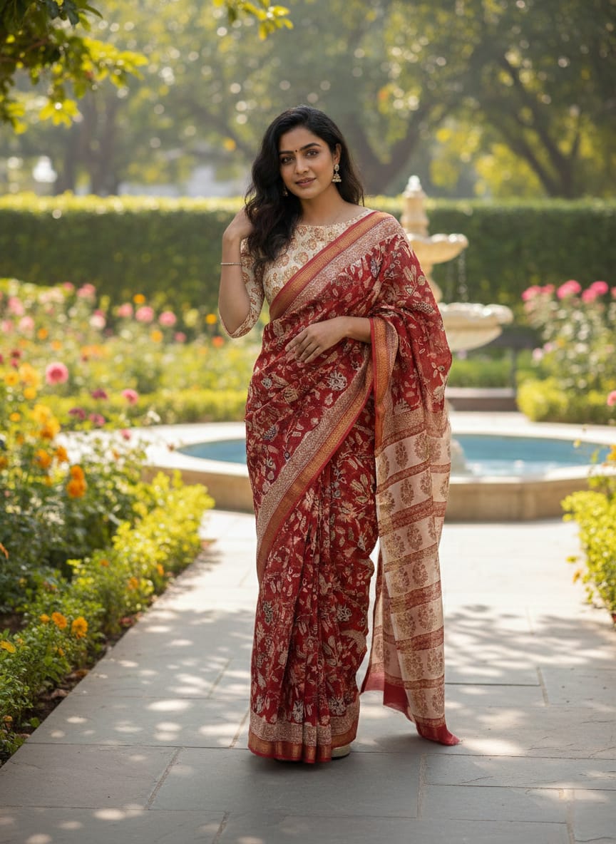 Simple, classy, and forever graceful – a must-have saree for every wardrobe.