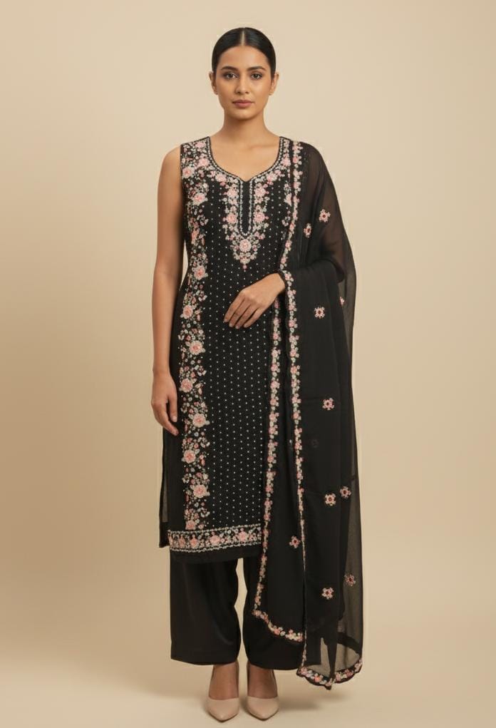 CHINNON UNSTITCH SUIT HIGHLIGHT WITH HEAVY EMBROIDERY