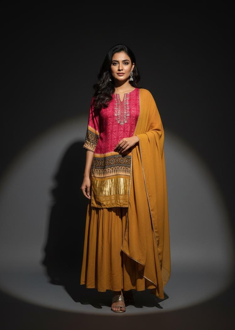 GAZI DIGITAL PRINT READY TO WEAR GARARA SUIT