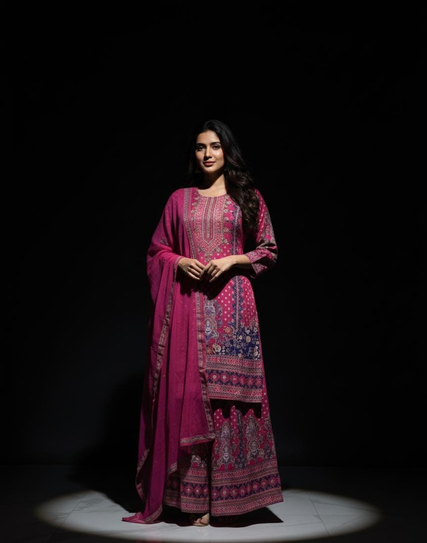 CRAPE DIGITAL PRINT READY TO WEAR SUIT