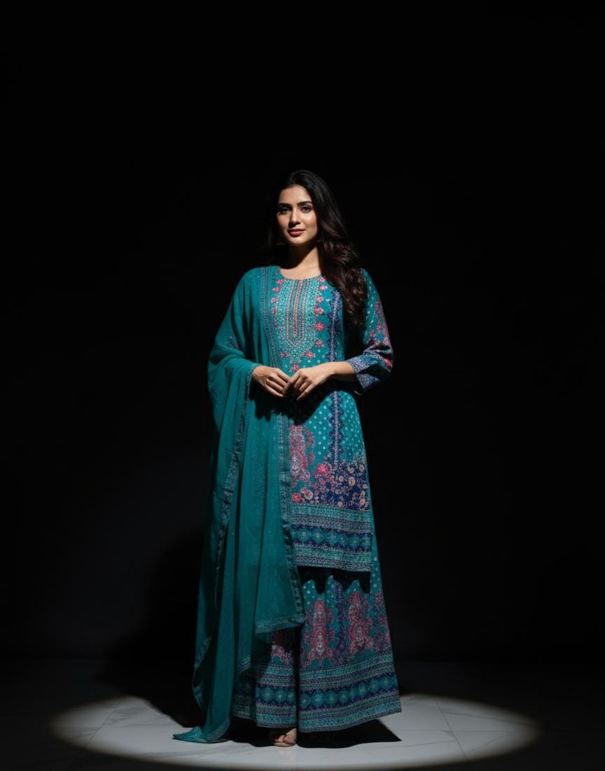 CRAPE DIGITAL PRINT READY TO WEAR SUIT