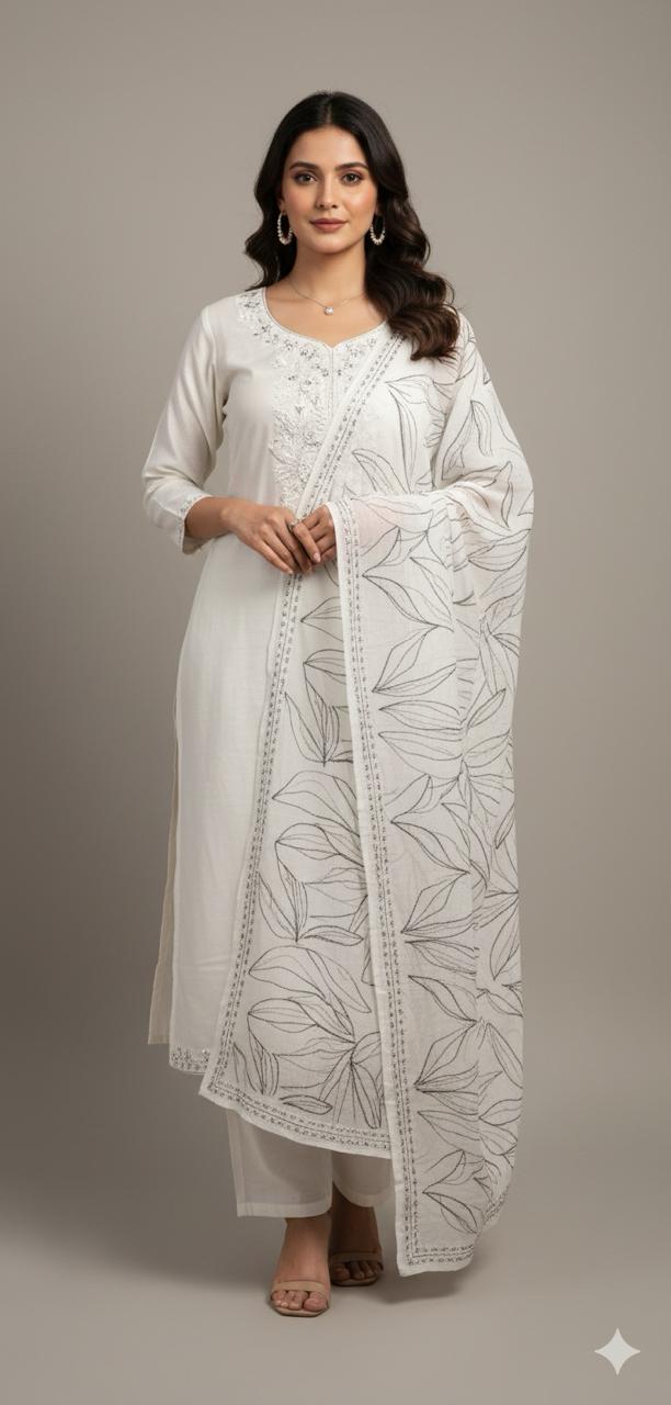 FLORAL PRINT  UNSTITCHED SUIT