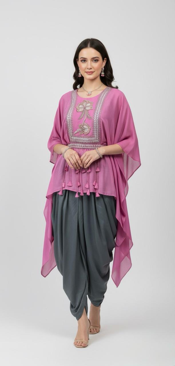 CHINNON KAFTAN WITH DHOTI PANTS
