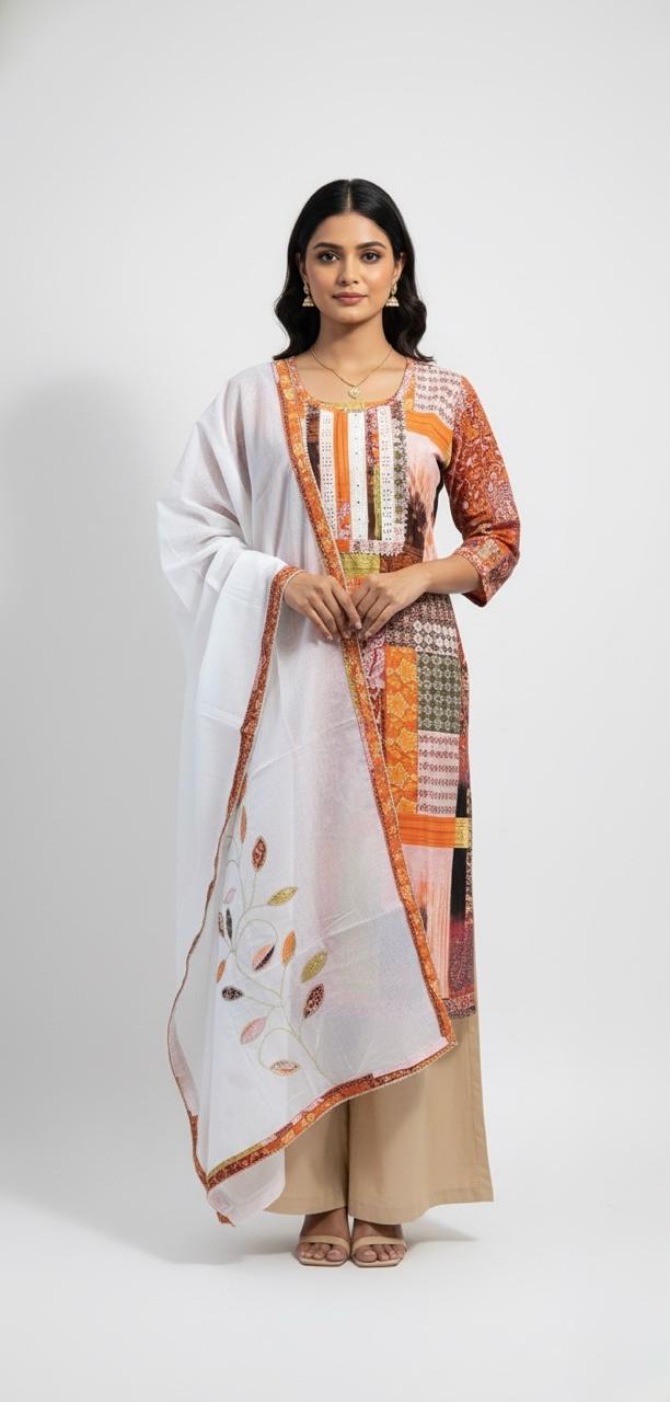 MULTI COLOUR UNSTITCHED SUIT