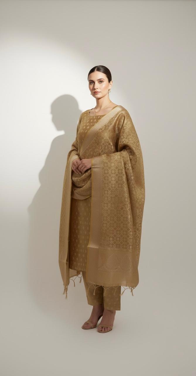 BROCADE SUIT WITH JAL WEAVING