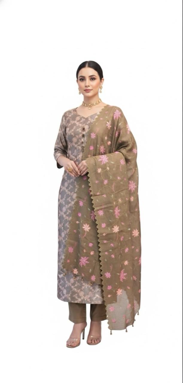 BROCADE SUIT WITH JAL WEAVING