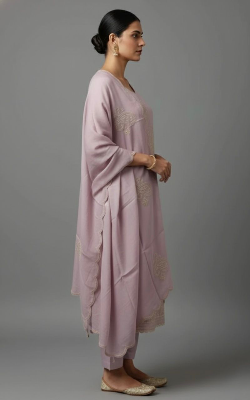 TISSUE UNSTITCH SUIT HIGHLIGHT WITH ZARI EMBROIDERY