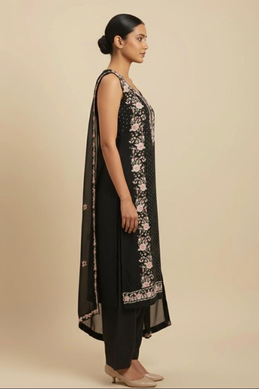 CHINNON UNSTITCH SUIT HIGHLIGHT WITH HEAVY EMBROIDERY