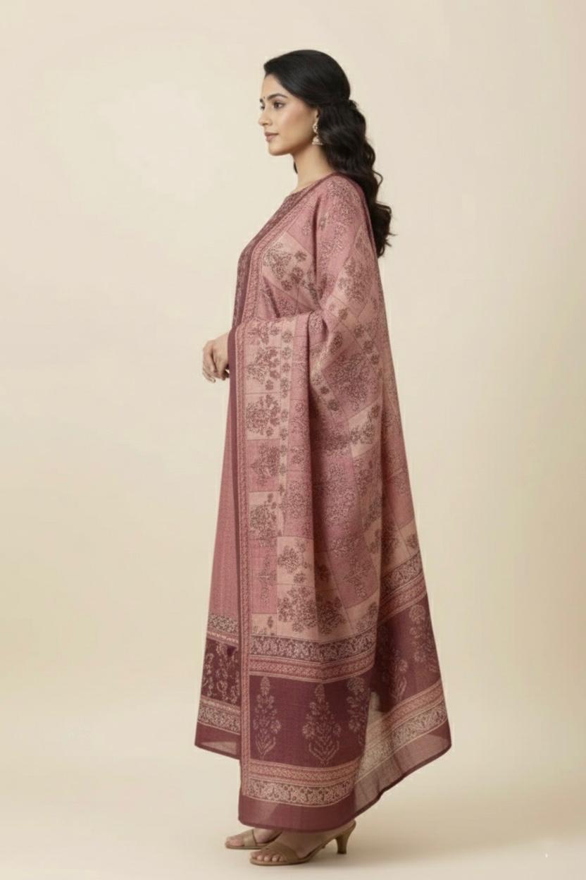 NOKIA SILK UNSTITCH SUIT HIGHLIGHT WITH RAJASTHANI MIRROR WORK