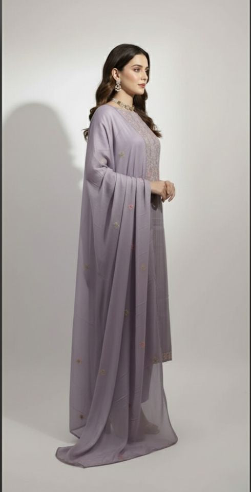 Stripes meet sophistication! Beautifully embroidered cotton suits for women for effortless style