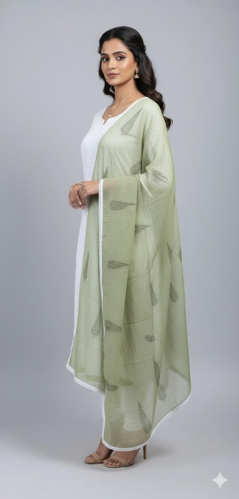 Pure elegance in white — Hakoba cotton suit for women